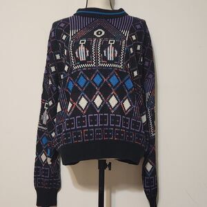 Vintage 80s 90s McGregor 80s Retro Knit Sweater Groovy geometric
